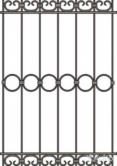 Решетки на окна кованые N 760