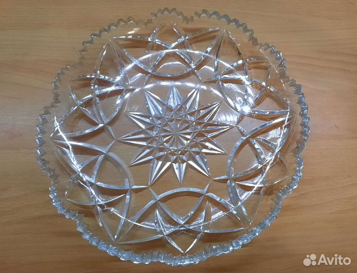 Хрустальное блюдо винтаж