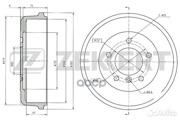 Барабан торм. зад. MB G-Class (460 461 463) 7