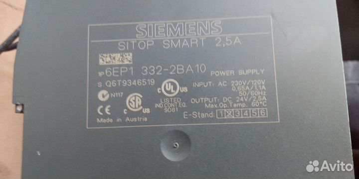 Блок питания siemens 24В; 2,5А