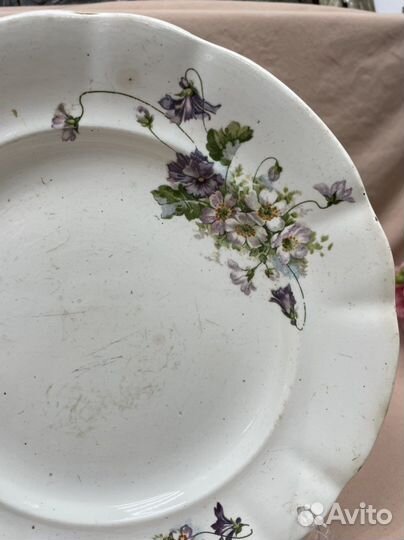 Тарелка, блюдо кузнецово-тверь.Г Ф. им.калинина