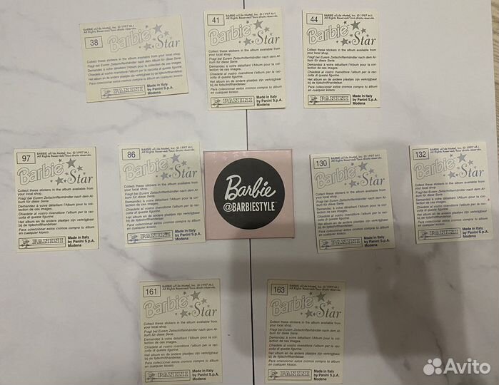 Наклейки Барби Star 1997 года и Барби 1993 года