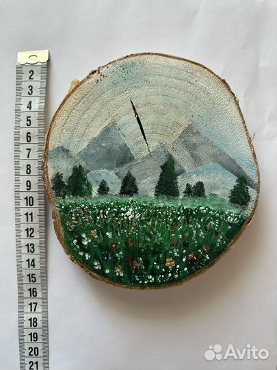 Картина на спиле дерева