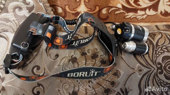 Налобный фонарь boruit с аккумулятором 18650
