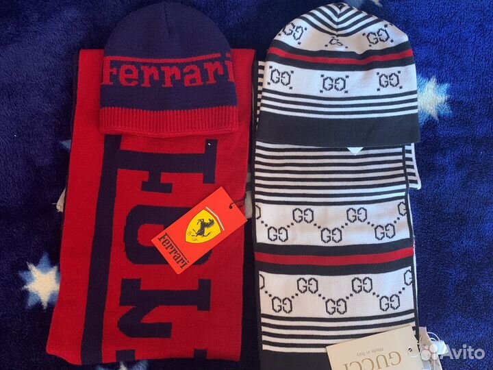 Шапка с шарфом