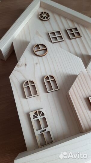 Заготовка для ключницы Деревянные домики