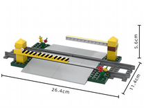 Lego Trains Железнодорожный переезд с шлагбаумом