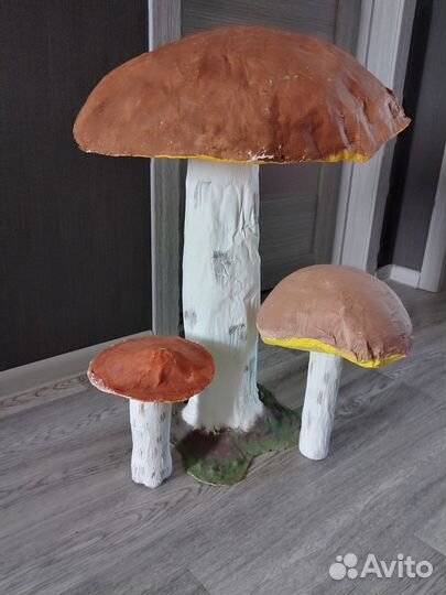 Декоративные грибы из папье маше