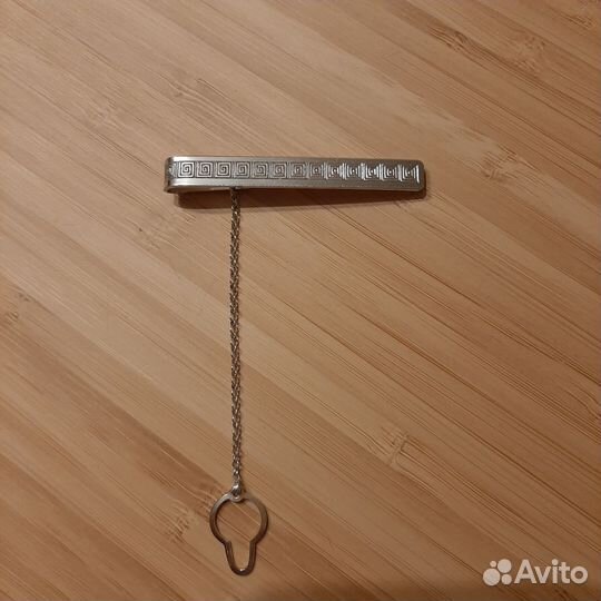 Зажим для галстука новый серебро 925