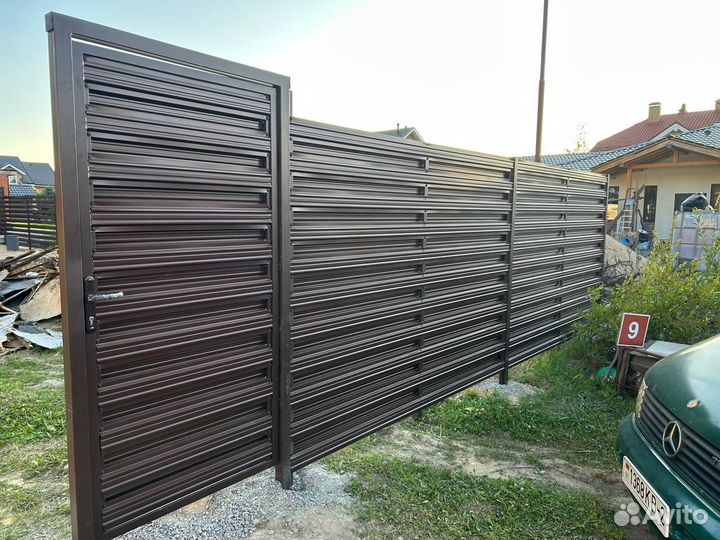 Забор из профнастила на заказ