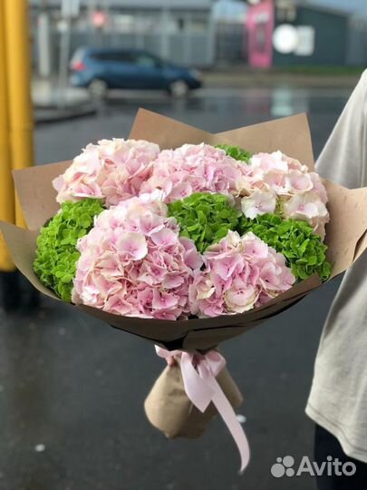 Букет Цветов Пионы Розы Гортензии 11 15