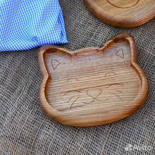 Тарелка деревянная, детская тарелка