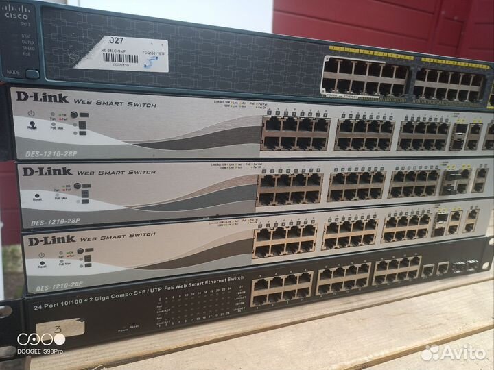 Коммутаторы: Cisco, D-Link,Brickcom