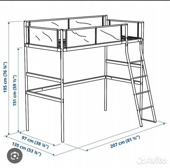 Кровать-чердак IKEA