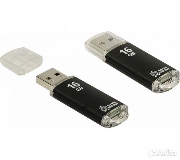 Флеш-накопитель Smartbuy V-Cut USB 2.0 16GB, черны