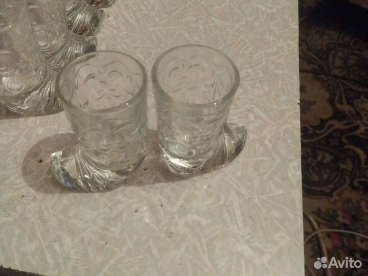 Хрустальная рюмки сапожки