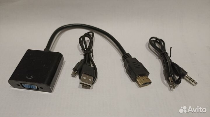Переходник hdmi-VGA (доп. питание)