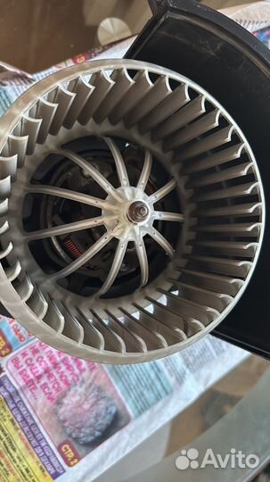 Мотор печки отопителя volkswagen touareg 2004г