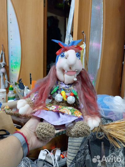 Баба Яга, Игрушка, поделка, интерьерная игрушка