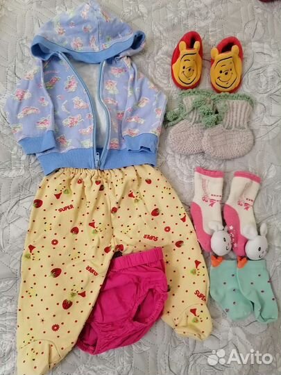 Вещи пакетом на девочку до 74 см