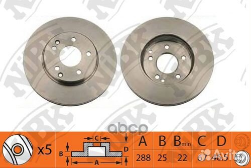 Диск тормозной mercedes W202/W203/W210/R170 2.0