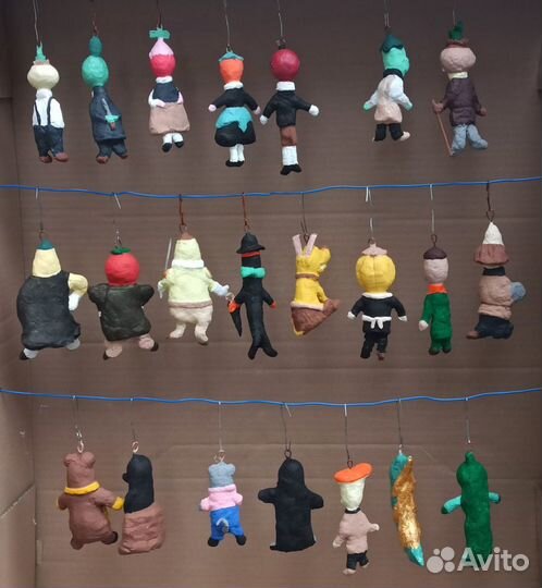 Ватные елочные игрушки