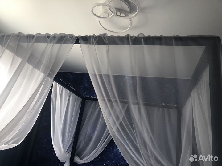 Кровать двухспальная 160 200 с балдахином