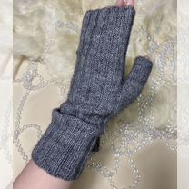 Теплые зимние митенки из итальянской пряжи