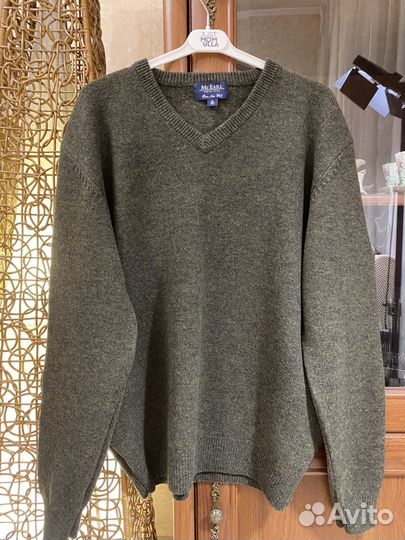 Пуловер мужской Европа 100% шерсть на 48 р