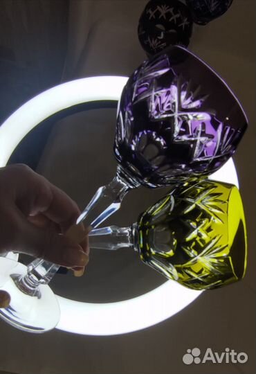 Винтажные хрустальные бокалы Annahutte, Германия