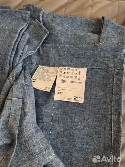 Шторы икеа синие