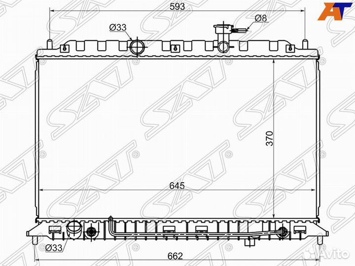 Радиатор охлаждения Kia Rio 2