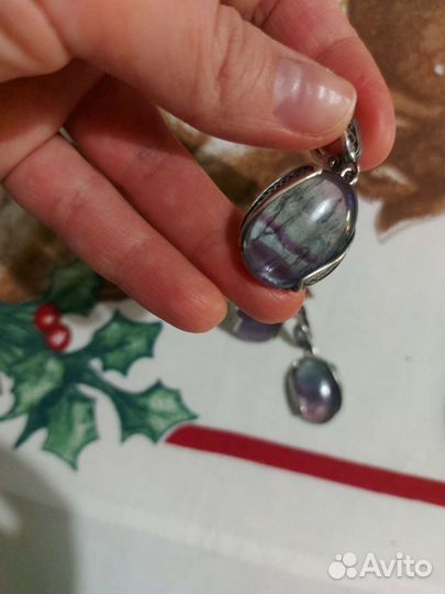 Серебро серьги и кольца