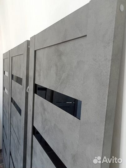 Двери межкомнатные Бетон тёмный