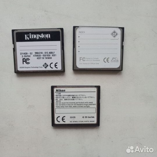 Карты памяти Compact Flash 16MB/4GB/8GB