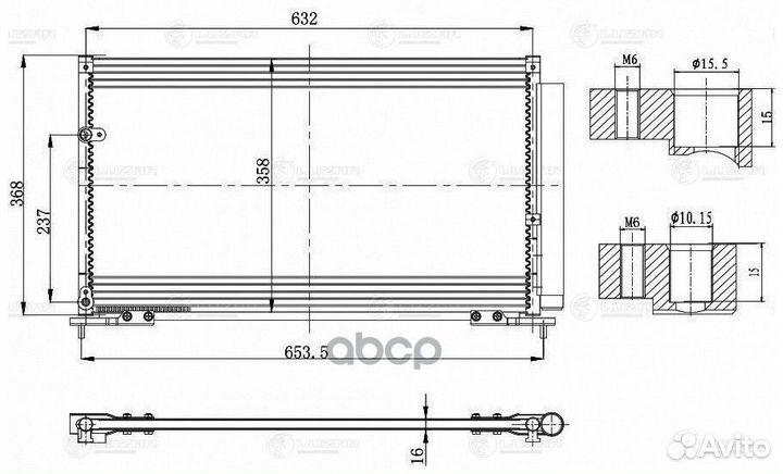 Радиатор кондиц. для а/м Honda Civic 4D (06)