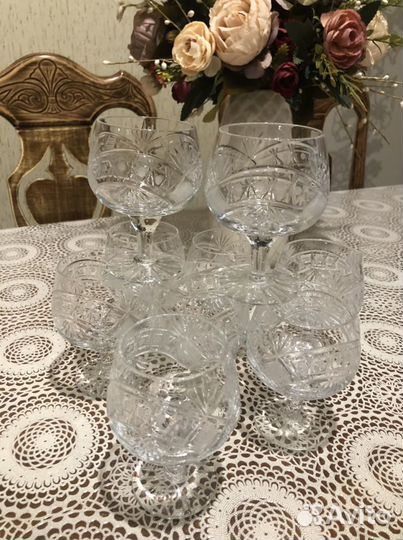 Хрустальные фужеры 3 шт