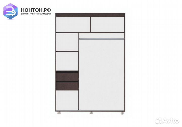 Шкаф-купе Комфорт-12 Прайм с прямоугольными зеркал