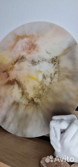 Картина из эпоксидной смолы круг 50 см