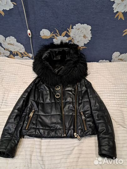 Куртка кожаная с ламой