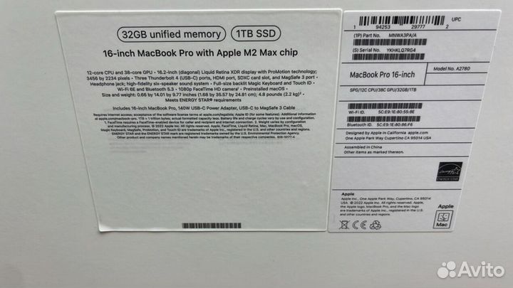 Macbook Pro 16 M2 Max 32/1 Ростест клавиатура