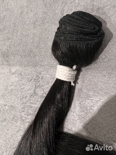 Волосы для наращивания черные 90см