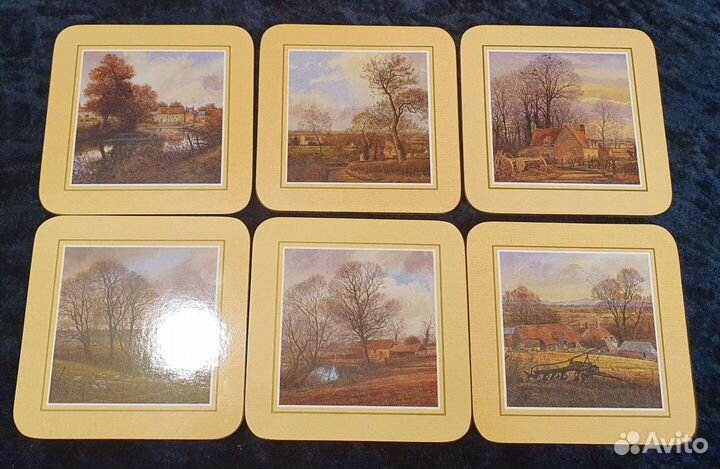 Подставки на пробковой основе под стаканы, кружки