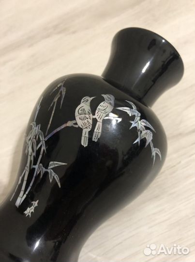 Ваза из шелка с росписью, ручная работа, Вьетнам