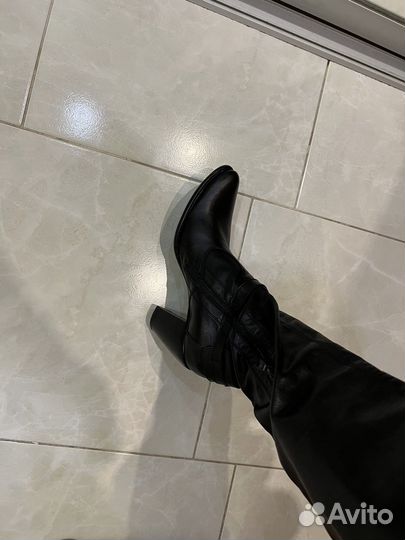 Сапоги кожаные женские 40