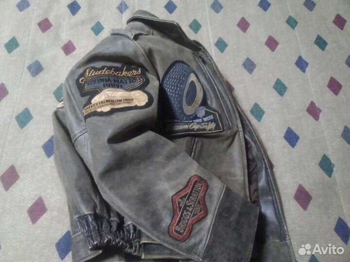 Кожаная куртка мужская США 52 54 на обмен