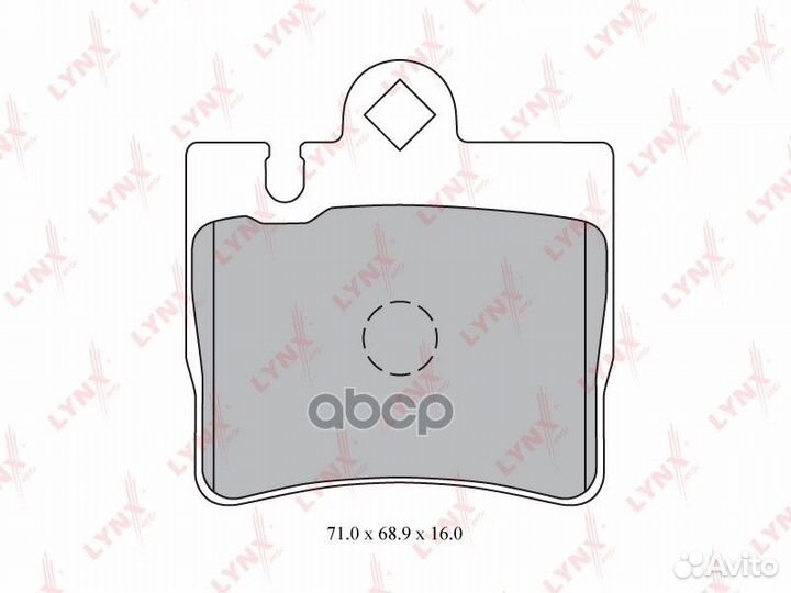 Колодки тормозные дисковые зад bd5334 lynxauto