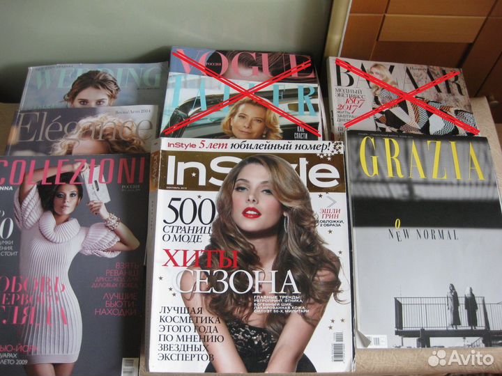 Журналы Vogue, Tatler, InStyle, Collezioni и др