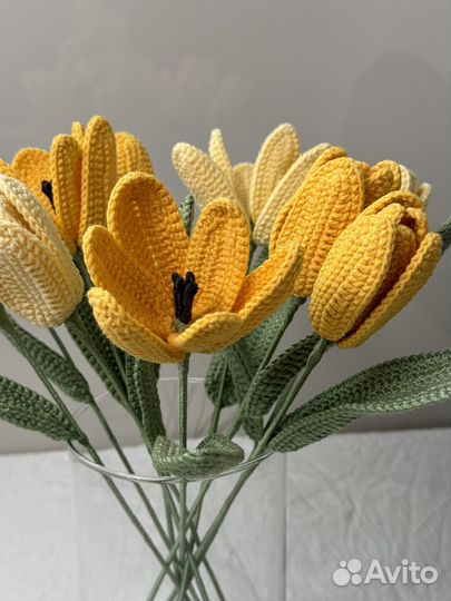 Вязаные цветы 