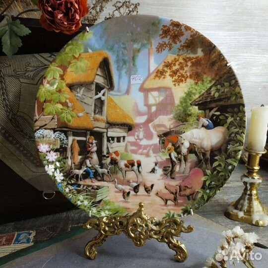 Антиквариат из Европы.Коллекционная тарелка.Англия